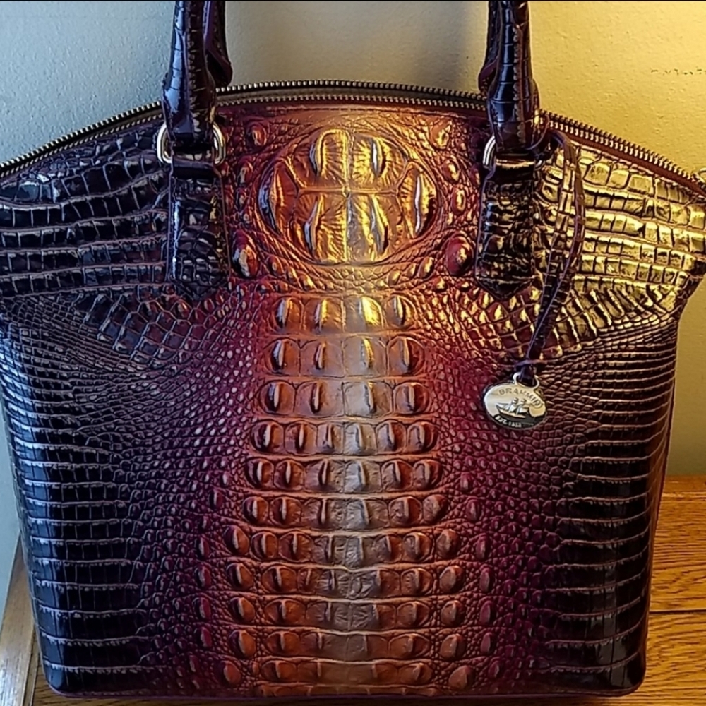 Brahmin Large Duxbury Satchel: Sunset Ombre Melbourne